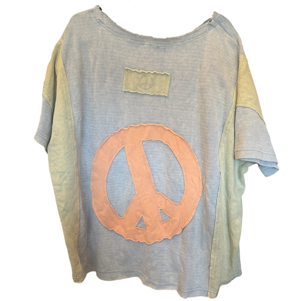 Blue Velvet Pretty in Peace Peace of Mind large Pocket  Top